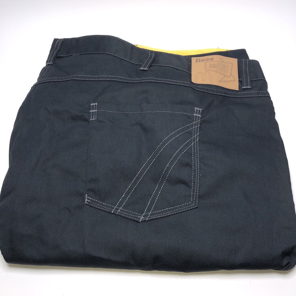 McDonald's Crew Work Trousers Uniform Mens‎ 52 X 32"NEW In Bag ( Long Pants